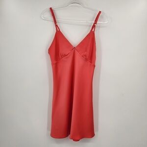 Midnight Bakery Satin Chemise Womens Size Small Coral